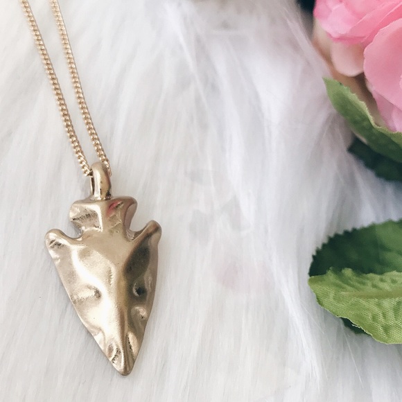 Boho Layer Choker Arrow Pendant Quartz Necklace - Picture 4 of 6